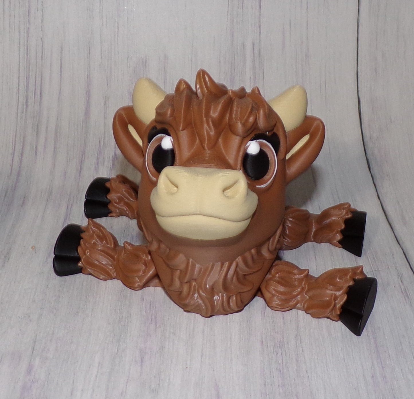 Highland Cow 3D Printed Articulated Figurine - Wonderland 3D Printing