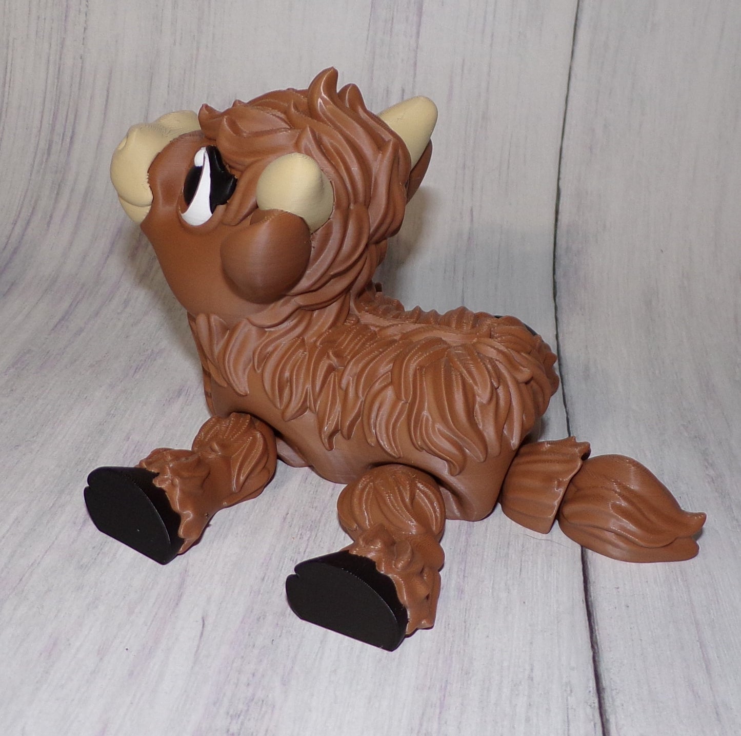 Highland Cow 3D Printed Articulated Figurine - Wonderland 3D Printing