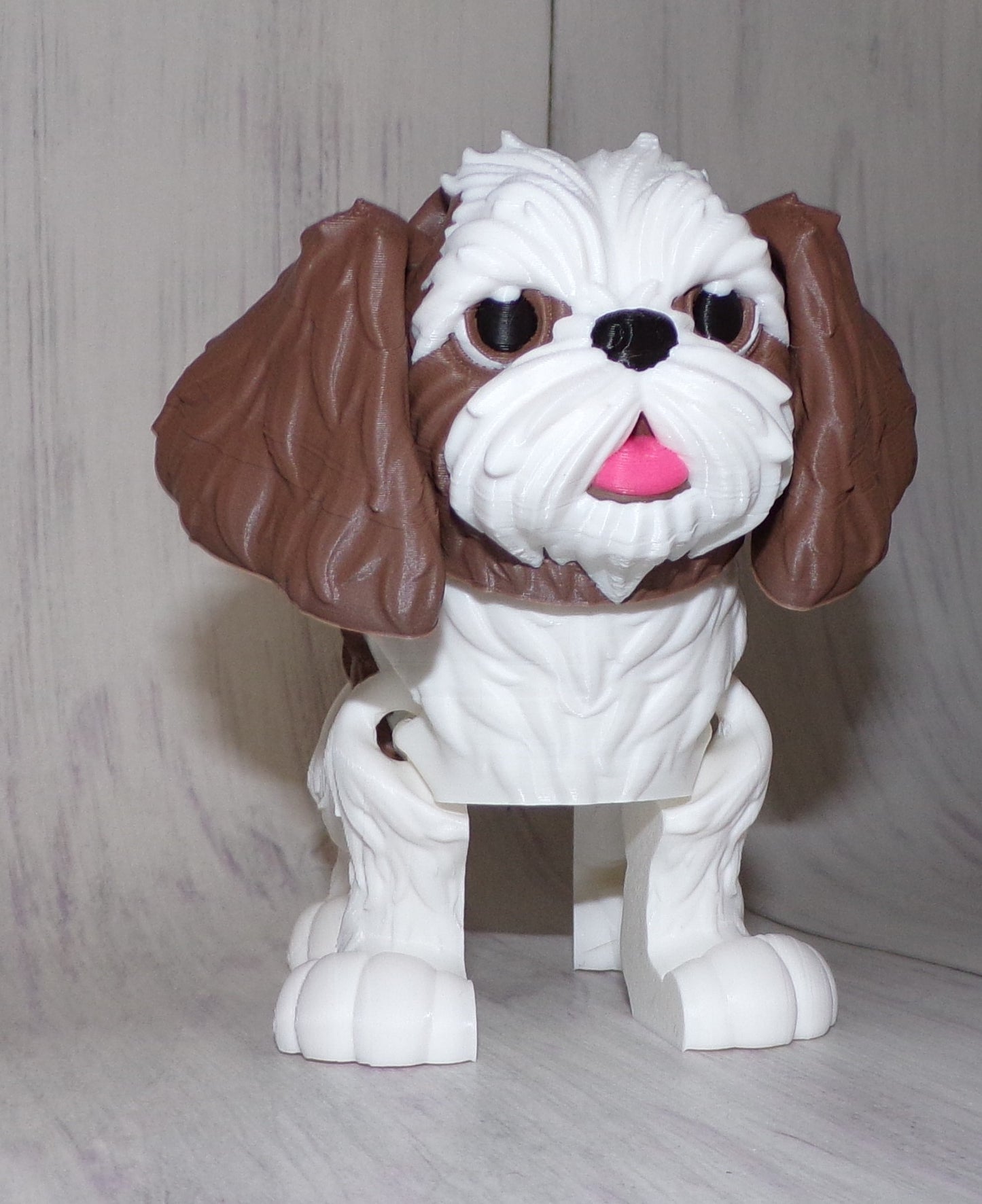Shih Tzu 3D Printed Articulated Figurine - Wonderland 3D Printing