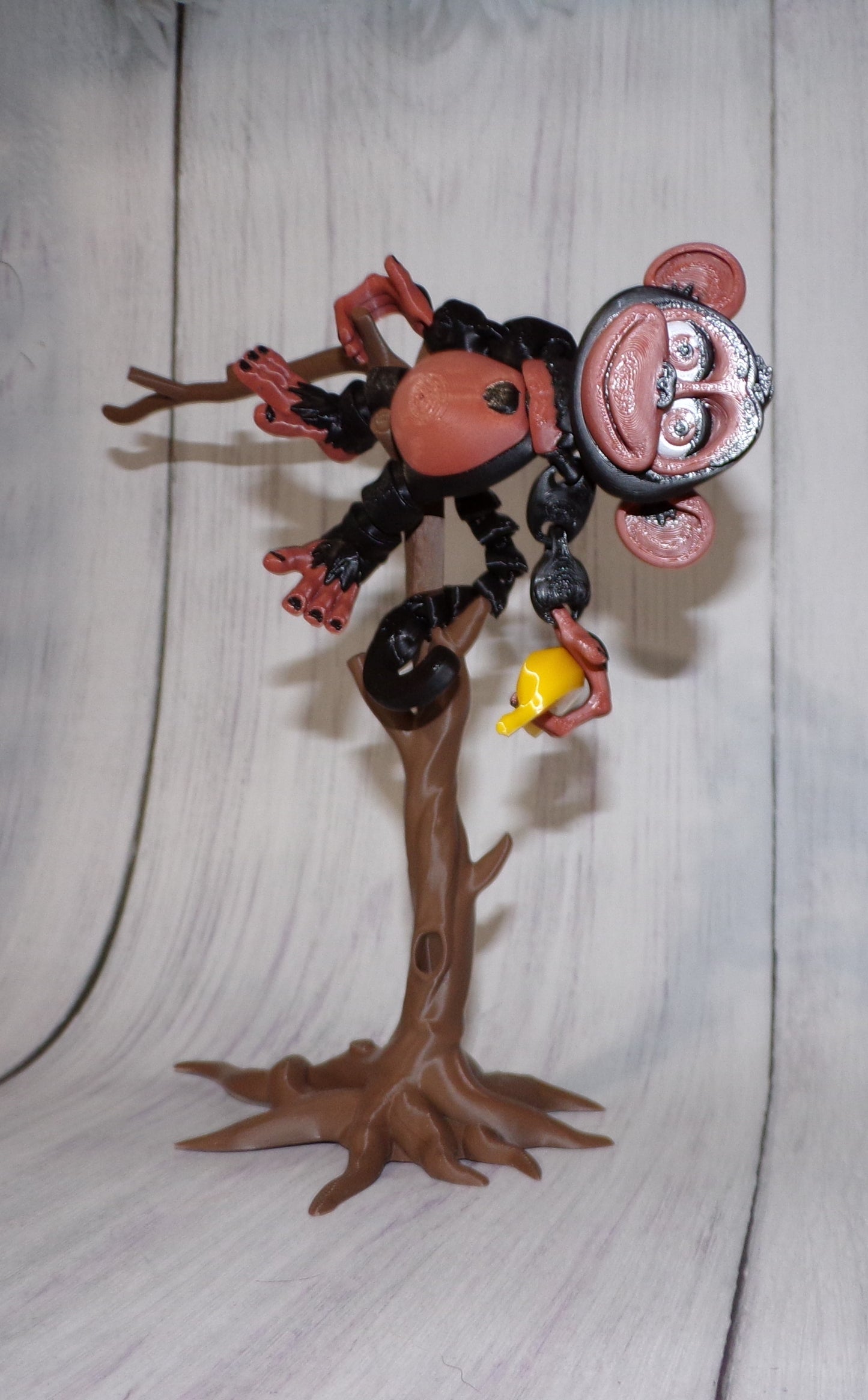 Monkey 3d printed articulated Flexi Fidget Toy - Wonderland 3D Printing