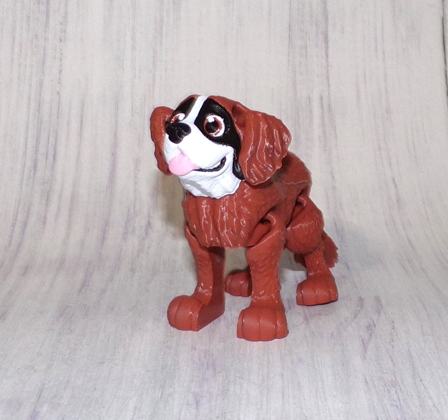St Bernard 3D Printed Articulated Figurine - Wonderland 3D Printing