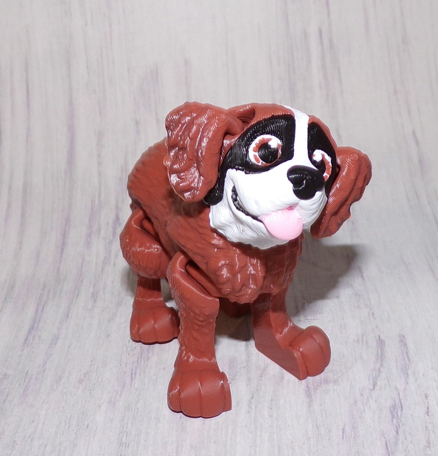 St Bernard 3D Printed Articulated Figurine - Wonderland 3D Printing