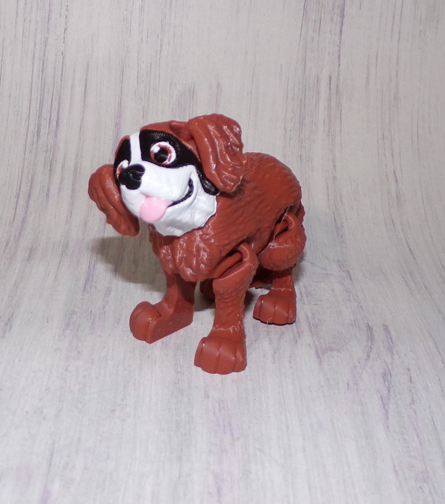 St Bernard 3D Printed Articulated Figurine - Wonderland 3D Printing