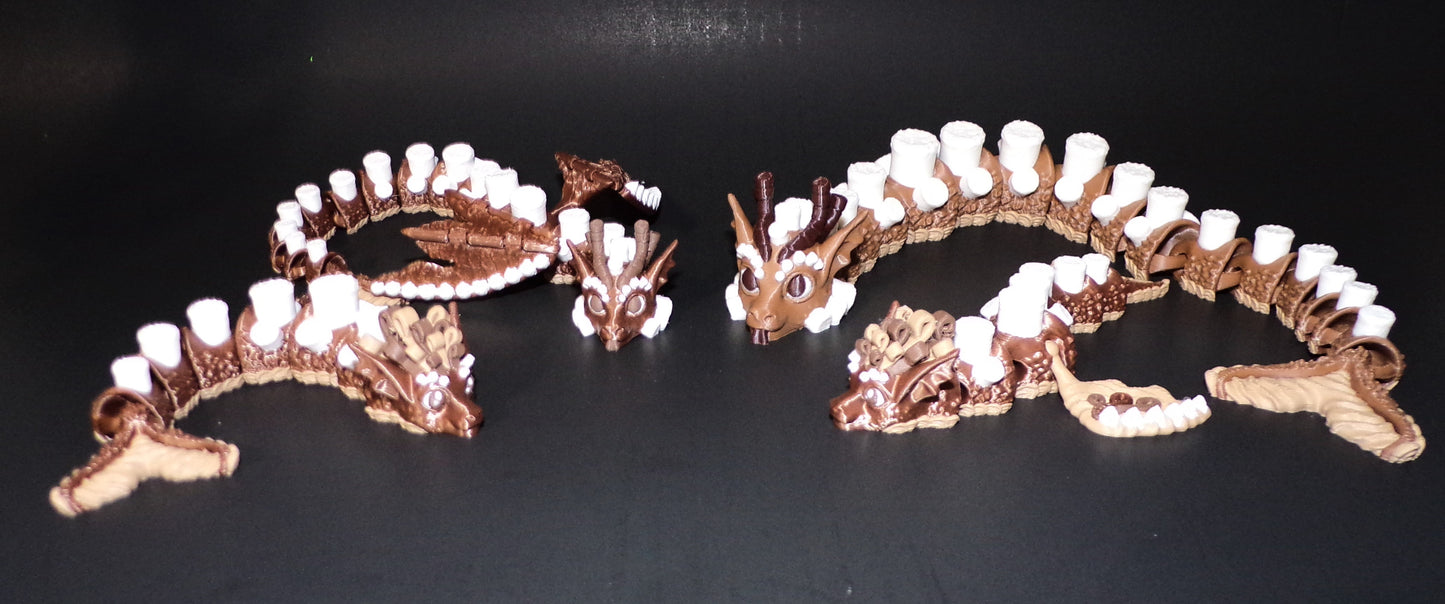 Hot Coco Dragon Articulated 3d Printed cup options available - Wonderland 3D Printing