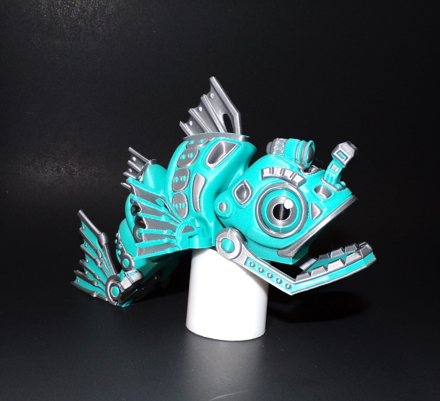 Cyber Fish 3D Printed Articulated Figurine - Wonderland 3D Printing