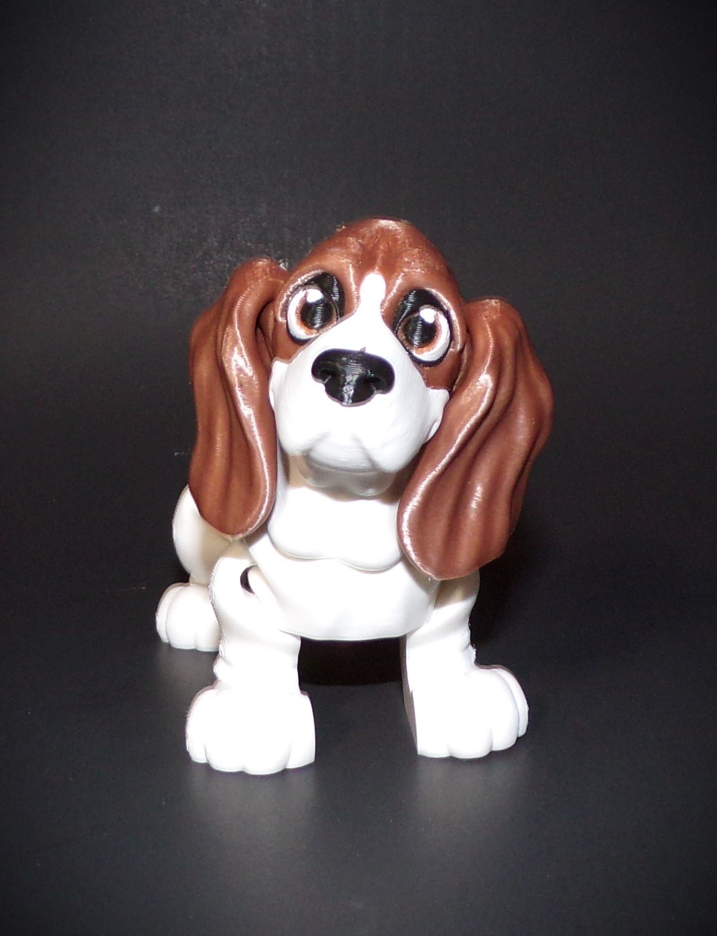 Basset Hound 3D Printed Articulated Figurine - Wonderland 3D Printing