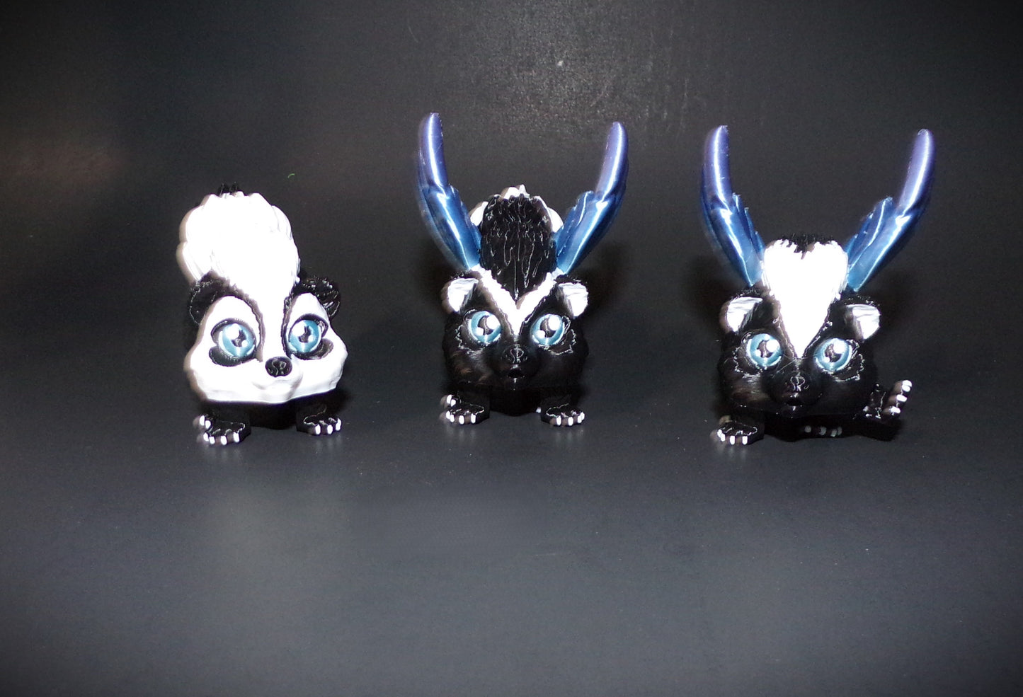 Raccoon, Chinchilla, Hedgehog, Squirrel, Fox, Skunk or Skunkerbell Puff Articulated 3d Printed Figurine - Wonderland 3D Printing