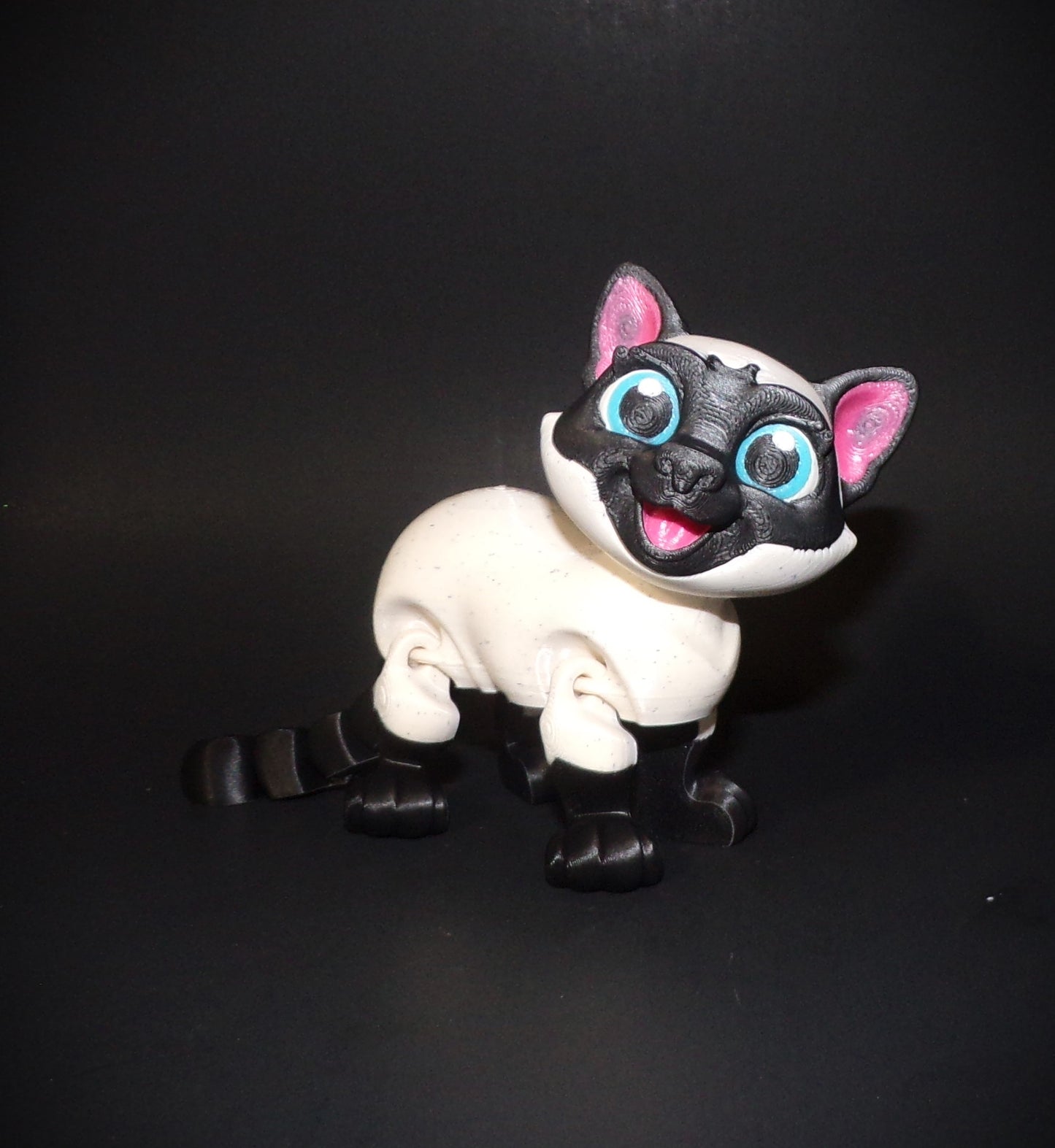 Siamese Cat 3D Printed Articulated Figurine