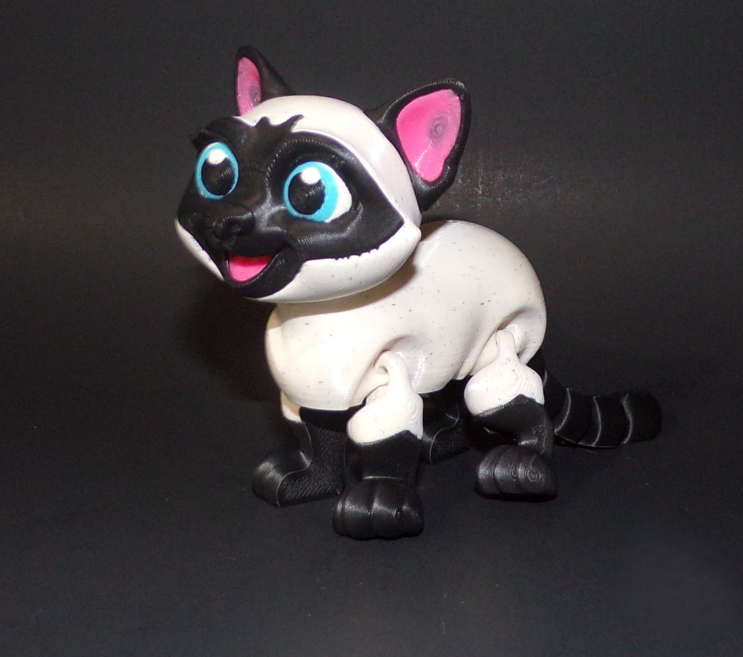 Siamese Cat 3D Printed Articulated Figurine