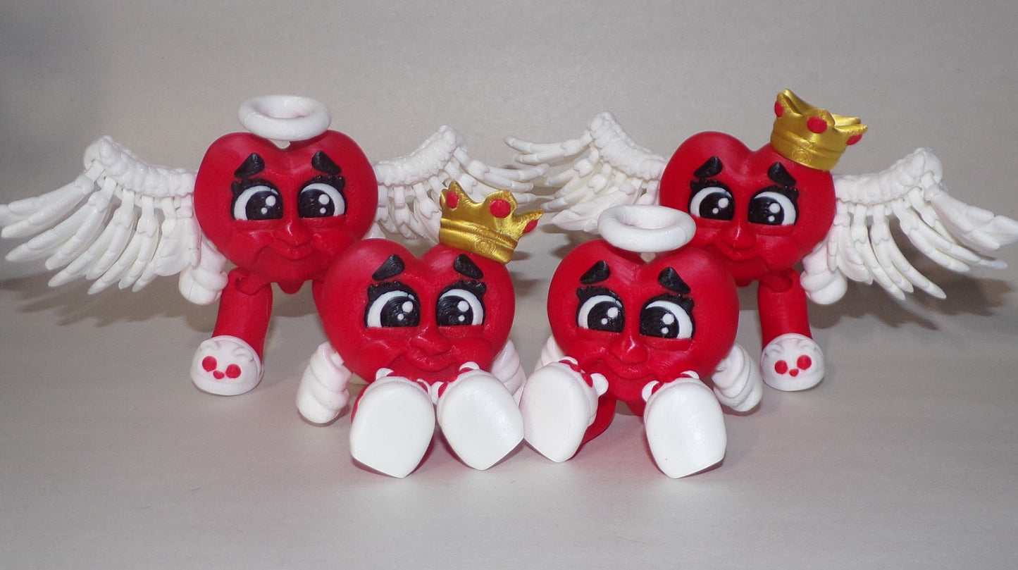Heavenly Hearts 3D Printed Articulated Figurine