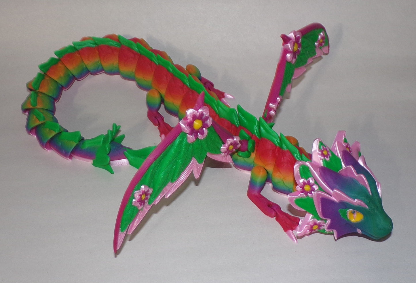 Floral Empress Dragon Articulated 3d Printed Figurine - Wonderland 3D Printing