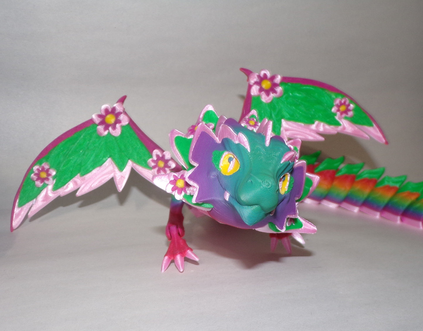 Floral Empress Dragon Articulated 3d Printed Figurine - Wonderland 3D Printing