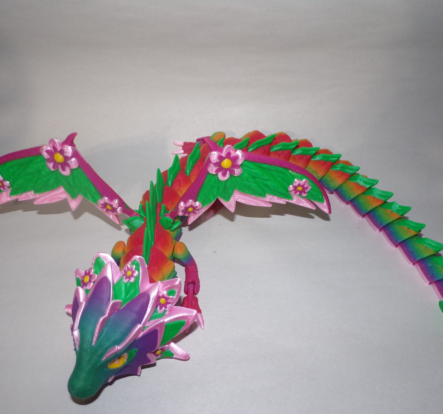 Floral Empress Dragon Articulated 3d Printed Figurine - Wonderland 3D Printing