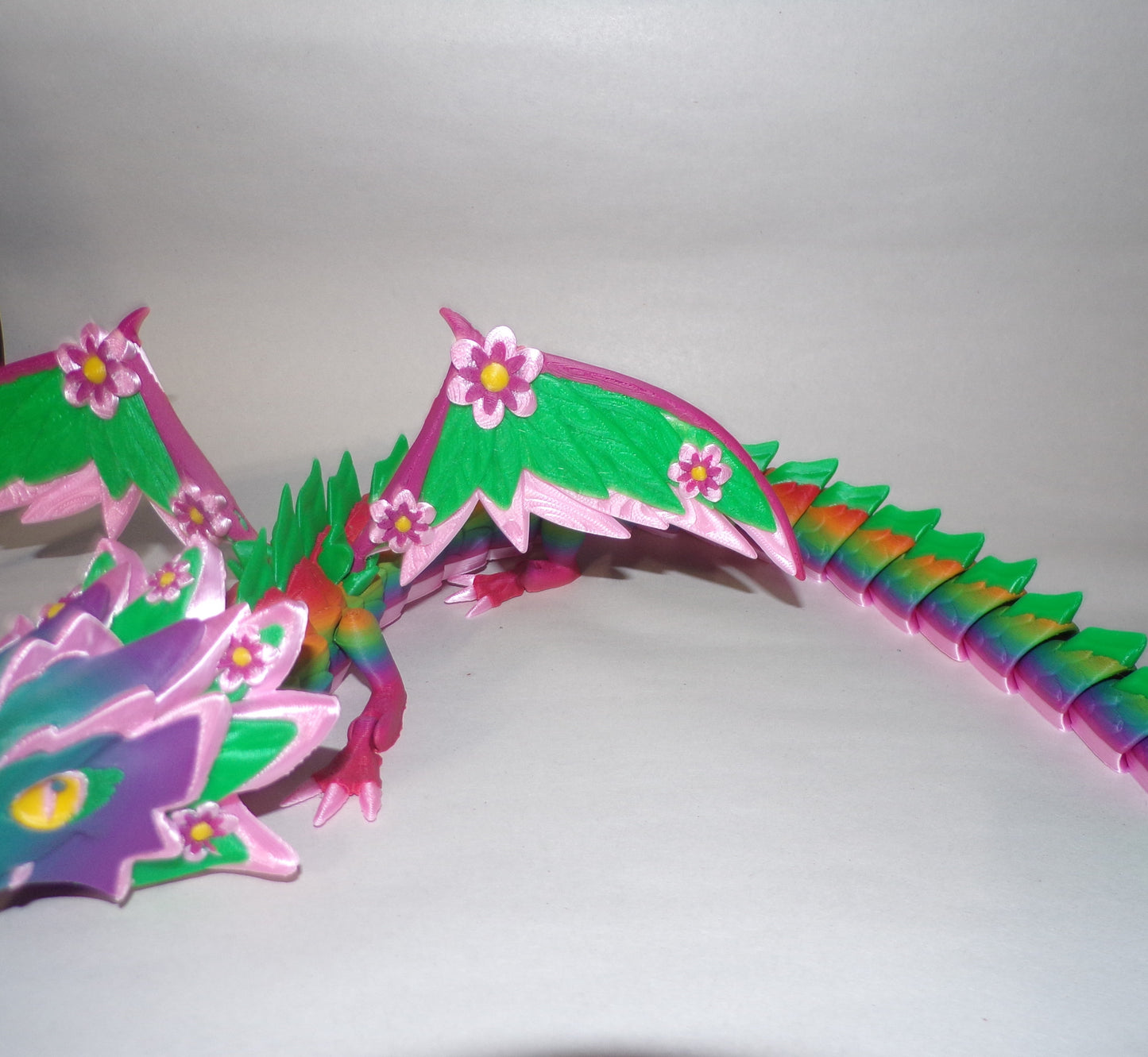 Floral Empress Dragon Articulated 3d Printed Figurine - Wonderland 3D Printing