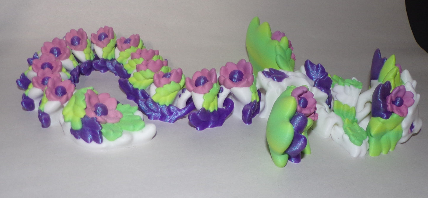 Kosha Dragon Articulated 3d Printed Figurine - Wonderland 3D Printing