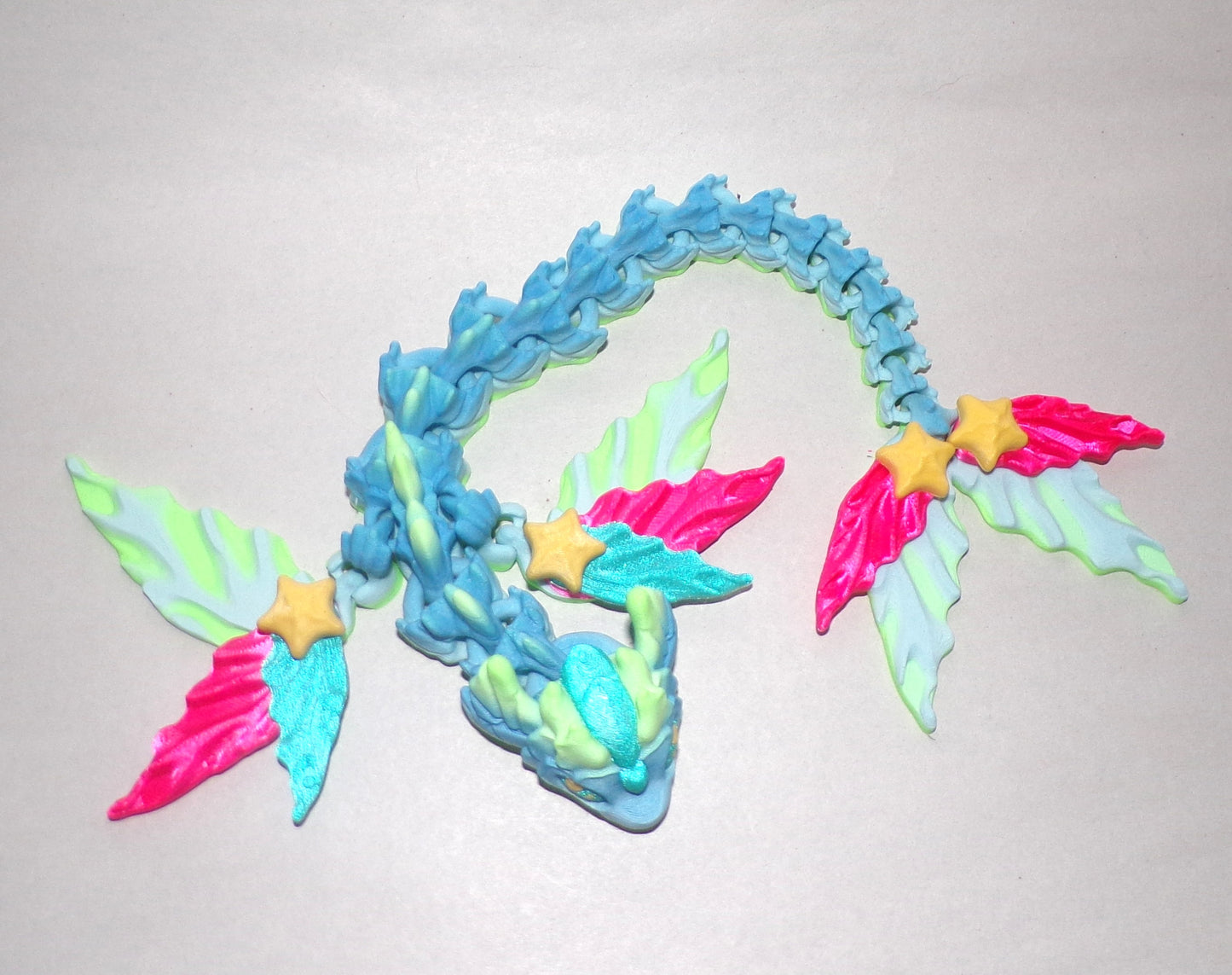 Mizu Dragon Articulated 3d Printed Figurine - Wonderland 3D Printing