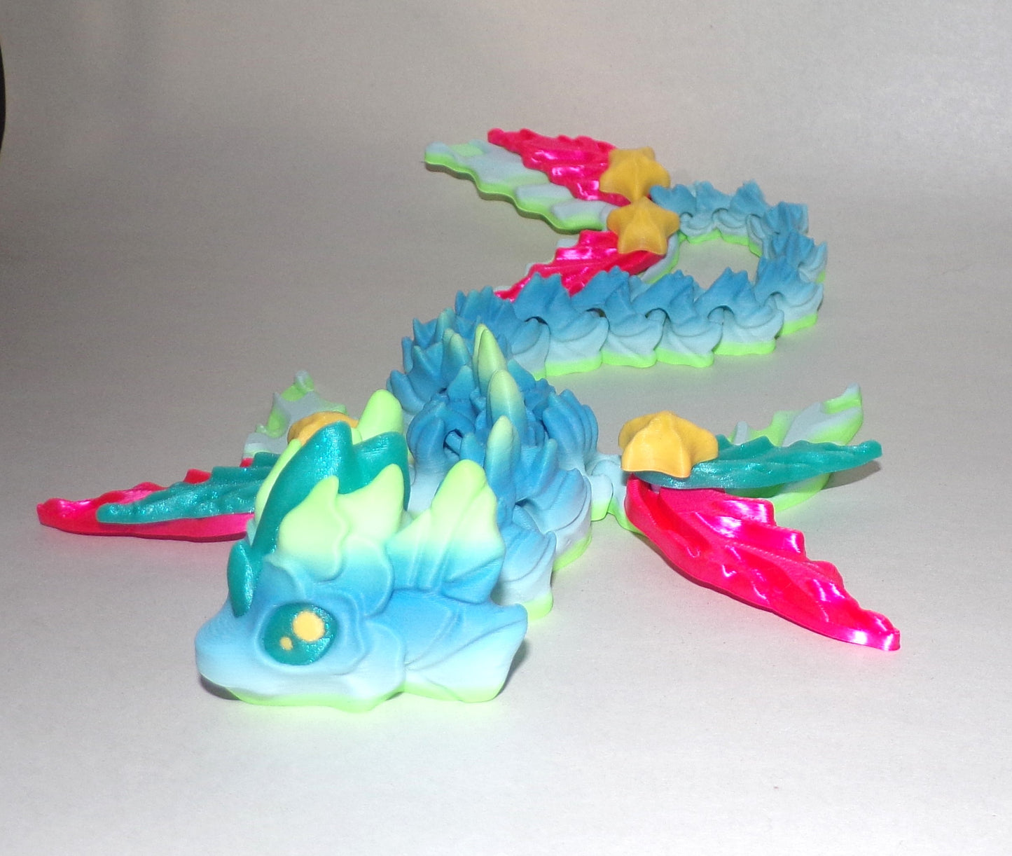 Mizu Dragon Articulated 3d Printed Figurine - Wonderland 3D Printing