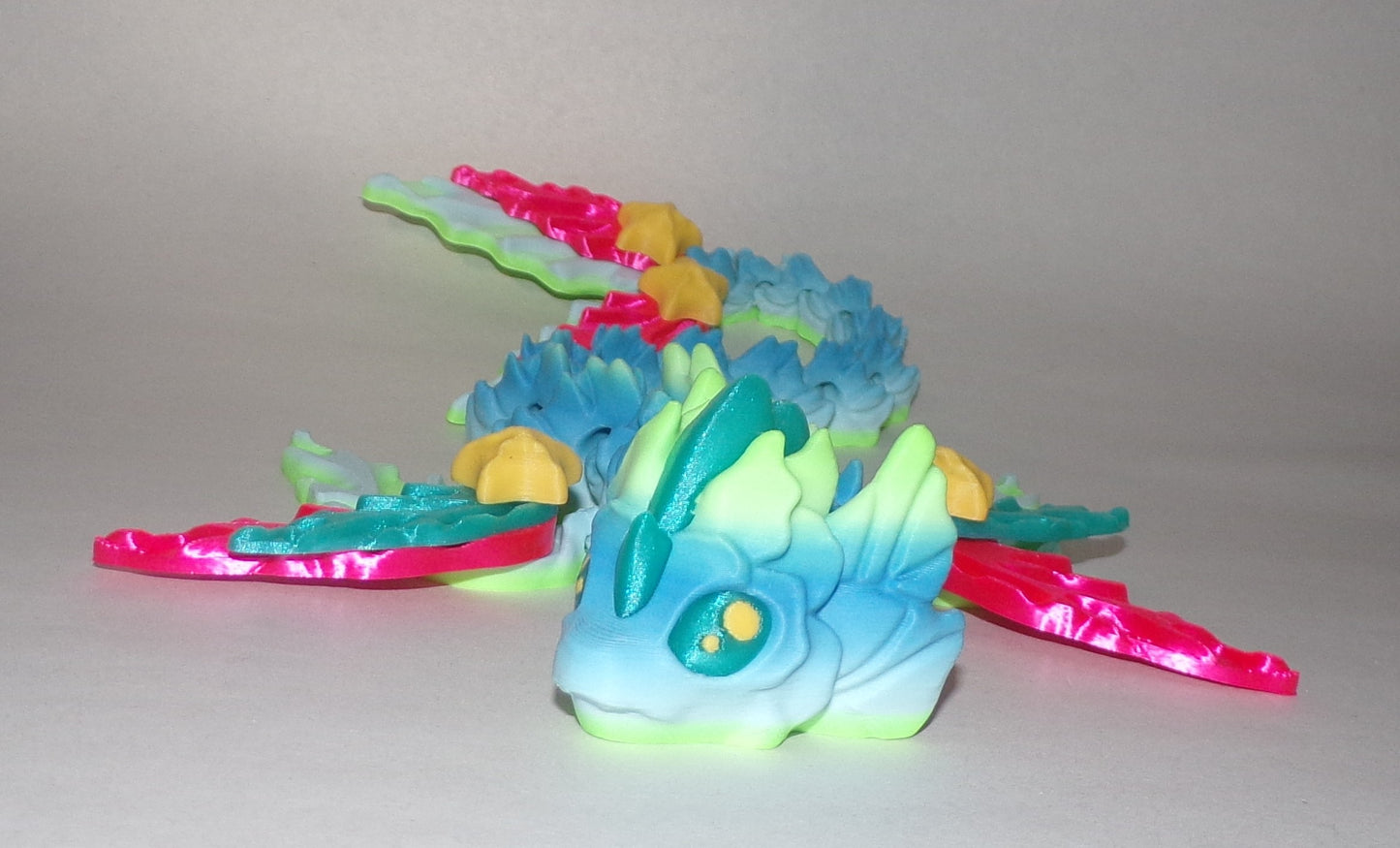 Mizu Dragon Articulated 3d Printed Figurine - Wonderland 3D Printing