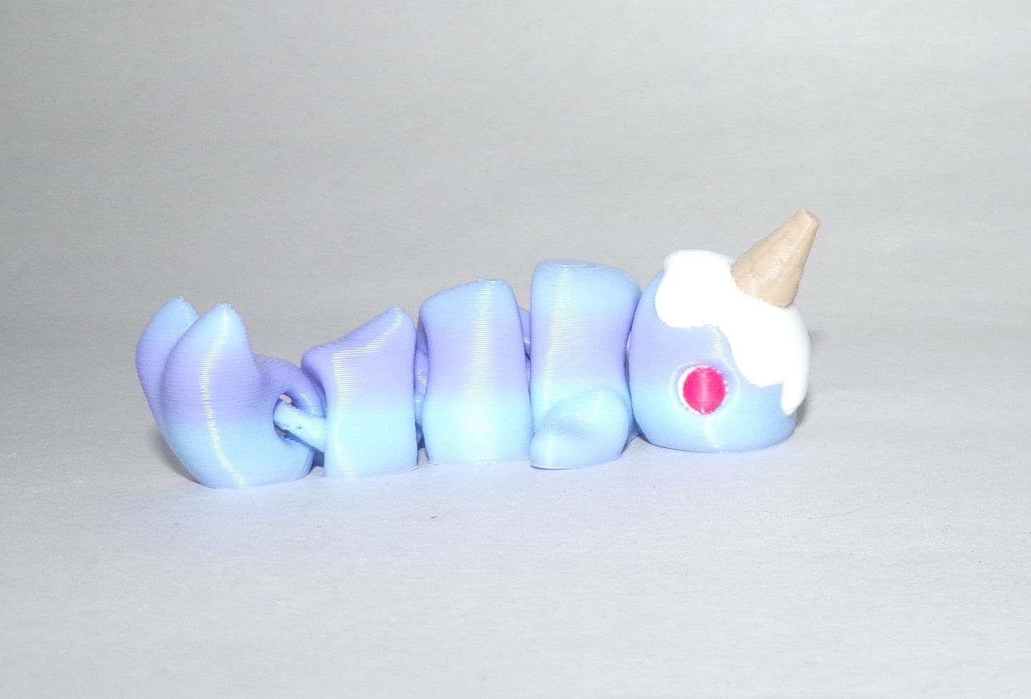 Ice Cream Narwhal Articulated 3d Printed Figurine - Wonderland 3D Printing