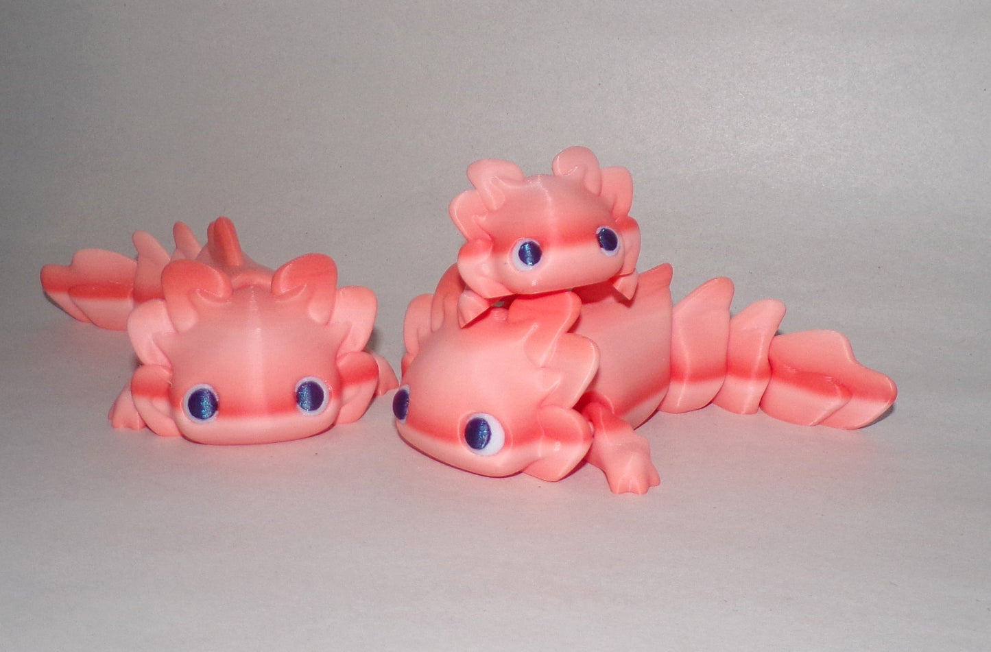 Baby Axolotl Articulated 3d Printed Figurine