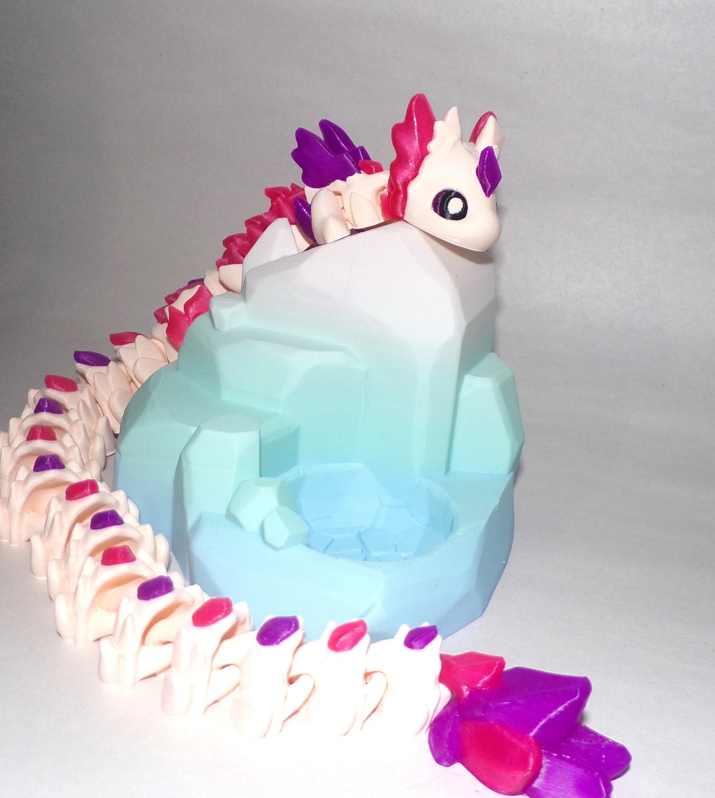 Rubikuro Dragon Articulated 3d Printed Figurine - Wonderland 3D Printing