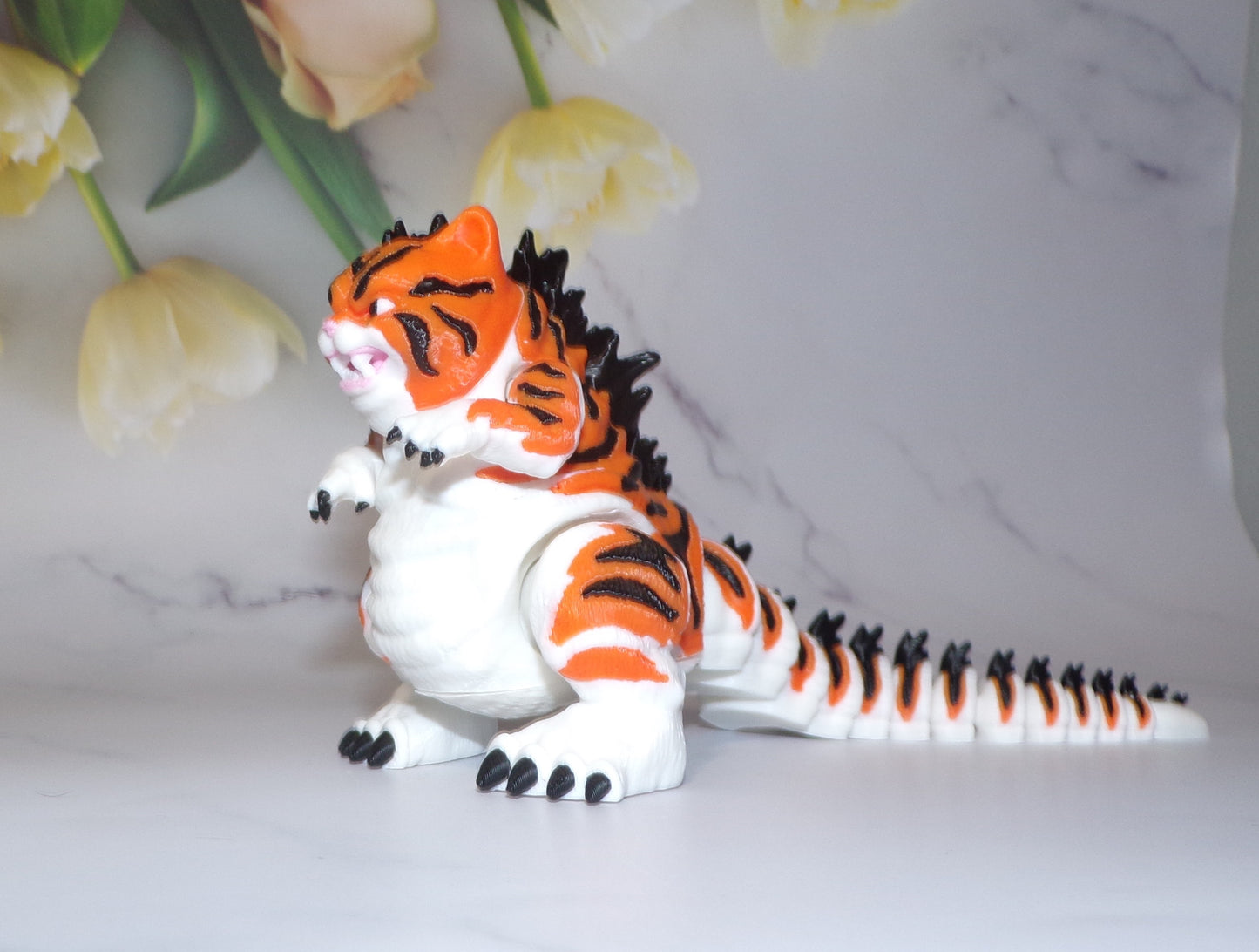 Catzilla Articulated 3d Printed Figurine - Wonderland 3D Printing