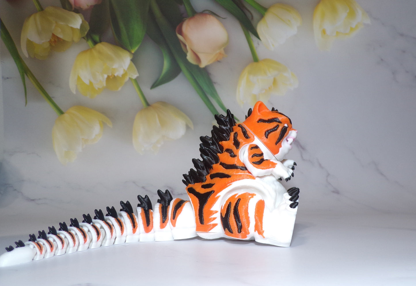 Catzilla Articulated 3d Printed Figurine - Wonderland 3D Printing