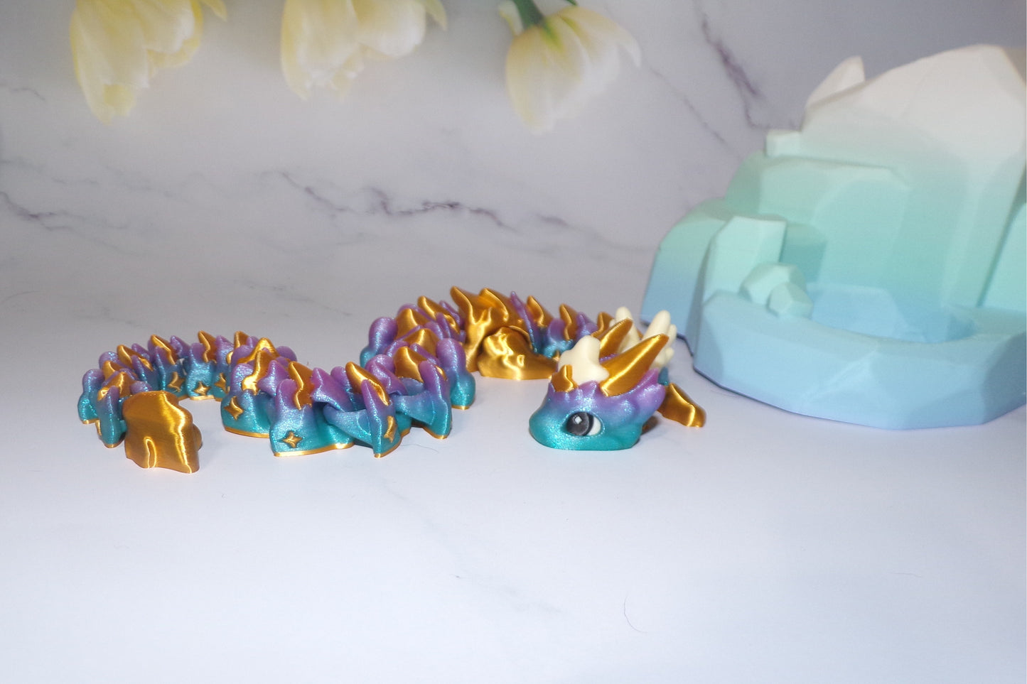 Atria Dragon Articulated 3d Printed Figurine - Wonderland 3D Printing