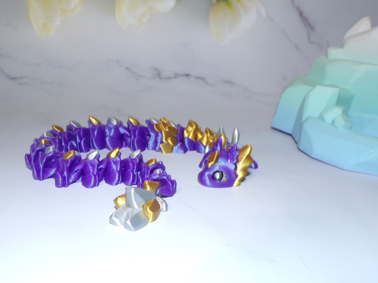 Rubikuro Dragon Articulated 3d Printed Figurine - Wonderland 3D Printing