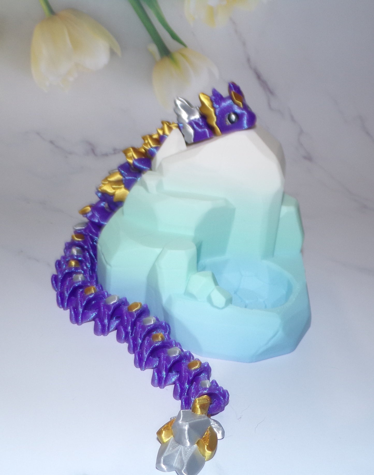 Rubikuro Dragon Articulated 3d Printed Figurine - Wonderland 3D Printing