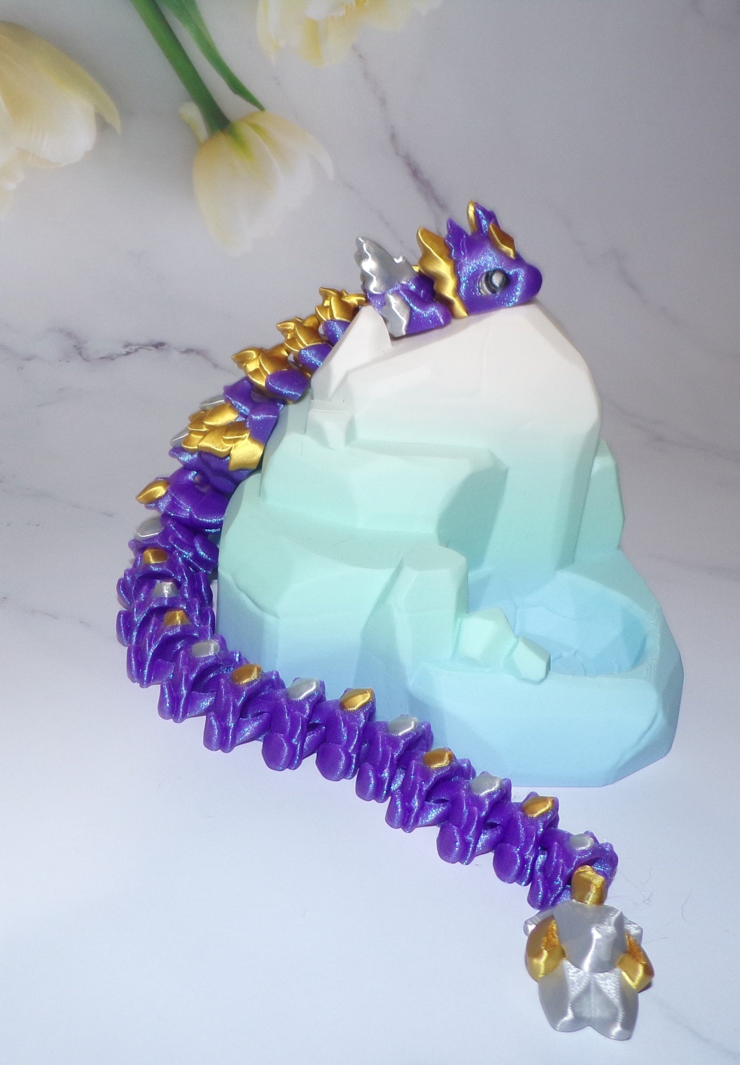 Rubikuro Dragon Articulated 3d Printed Figurine - Wonderland 3D Printing