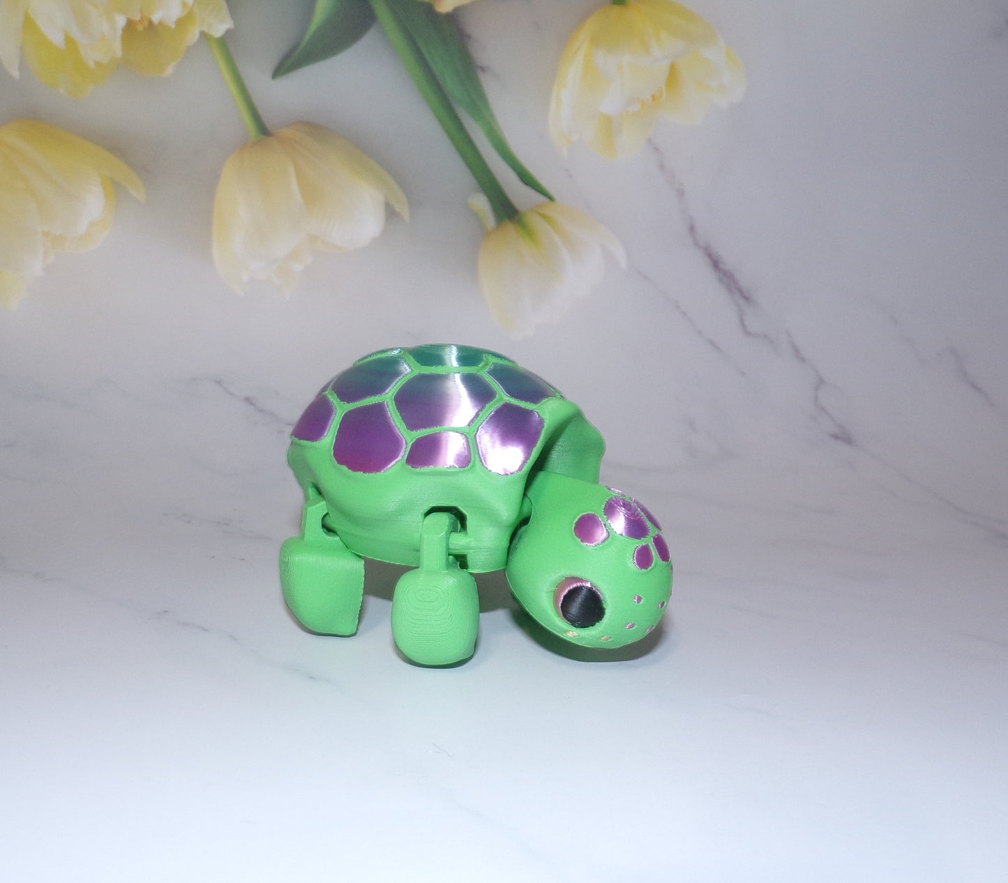 Turtle Articulated 3d Printed Figurine - Wonderland 3D Printing