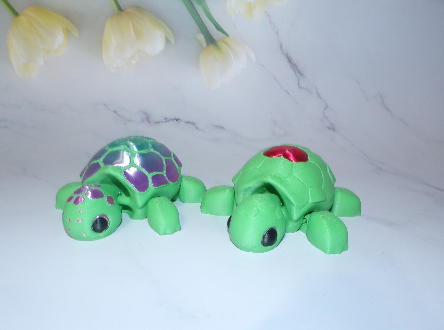 Turtle Articulated 3d Printed Figurine - Wonderland 3D Printing