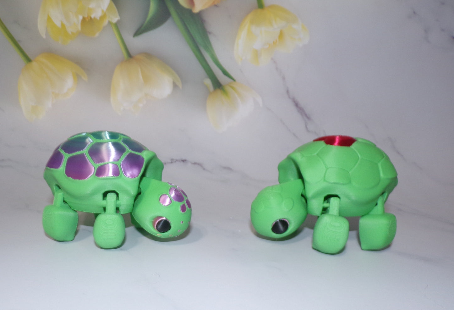 Turtle Articulated 3d Printed Figurine - Wonderland 3D Printing