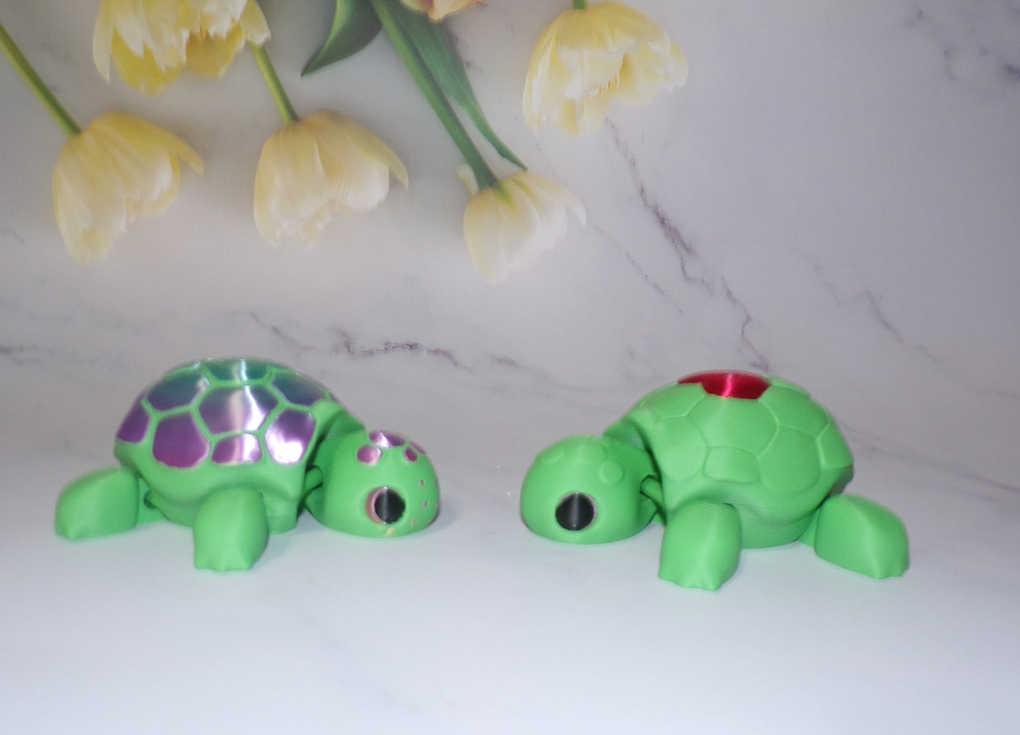 Turtle Articulated 3d Printed Figurine - Wonderland 3D Printing