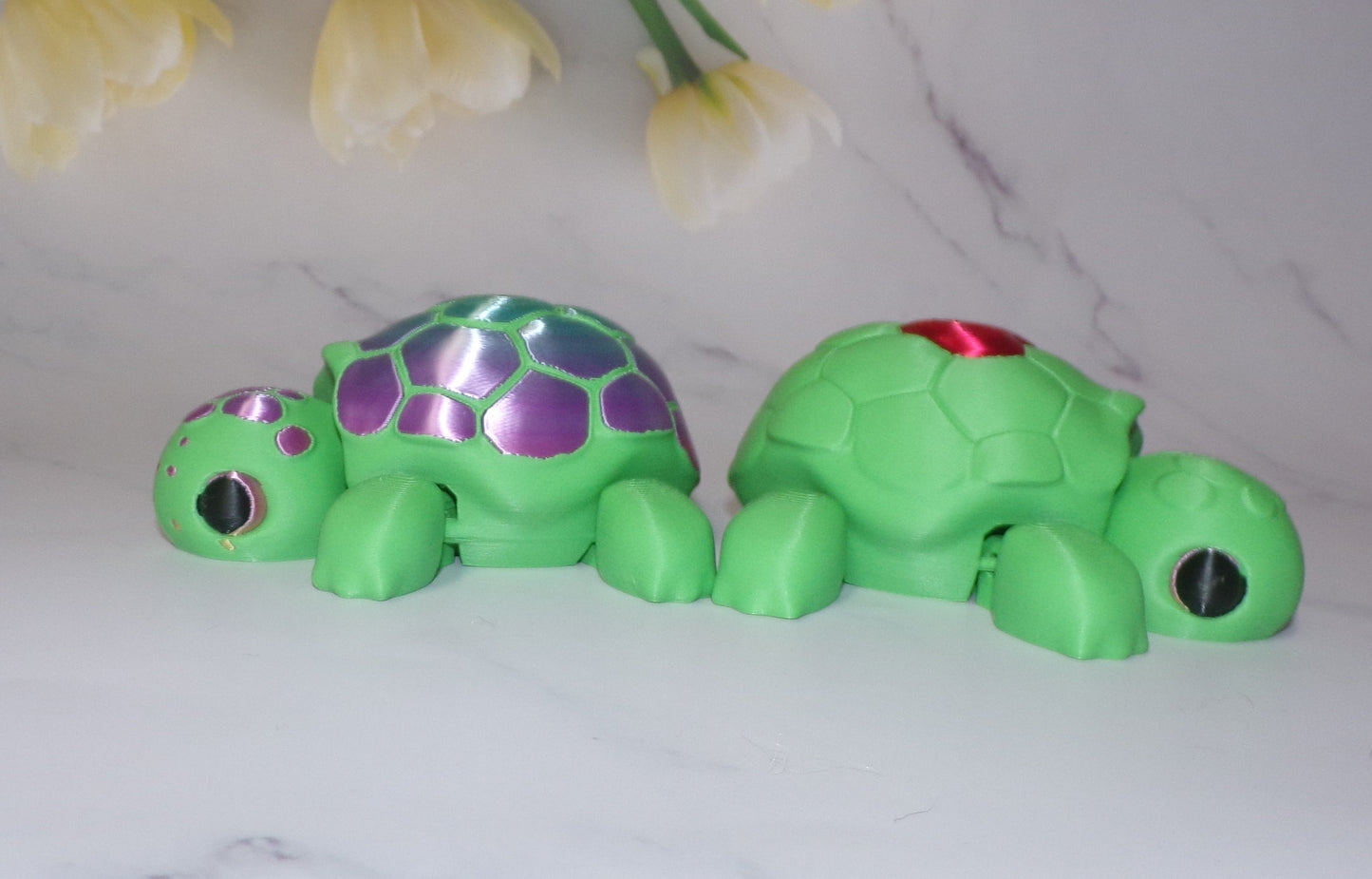 Turtle Articulated 3d Printed Figurine - Wonderland 3D Printing