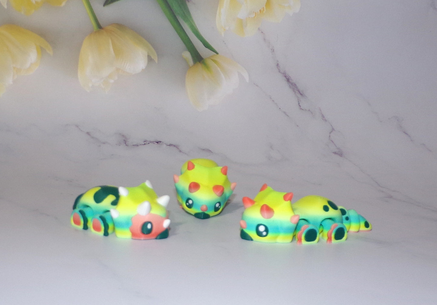 Triceratops Articulated 3d Printed Figurine - Wonderland 3D Printing