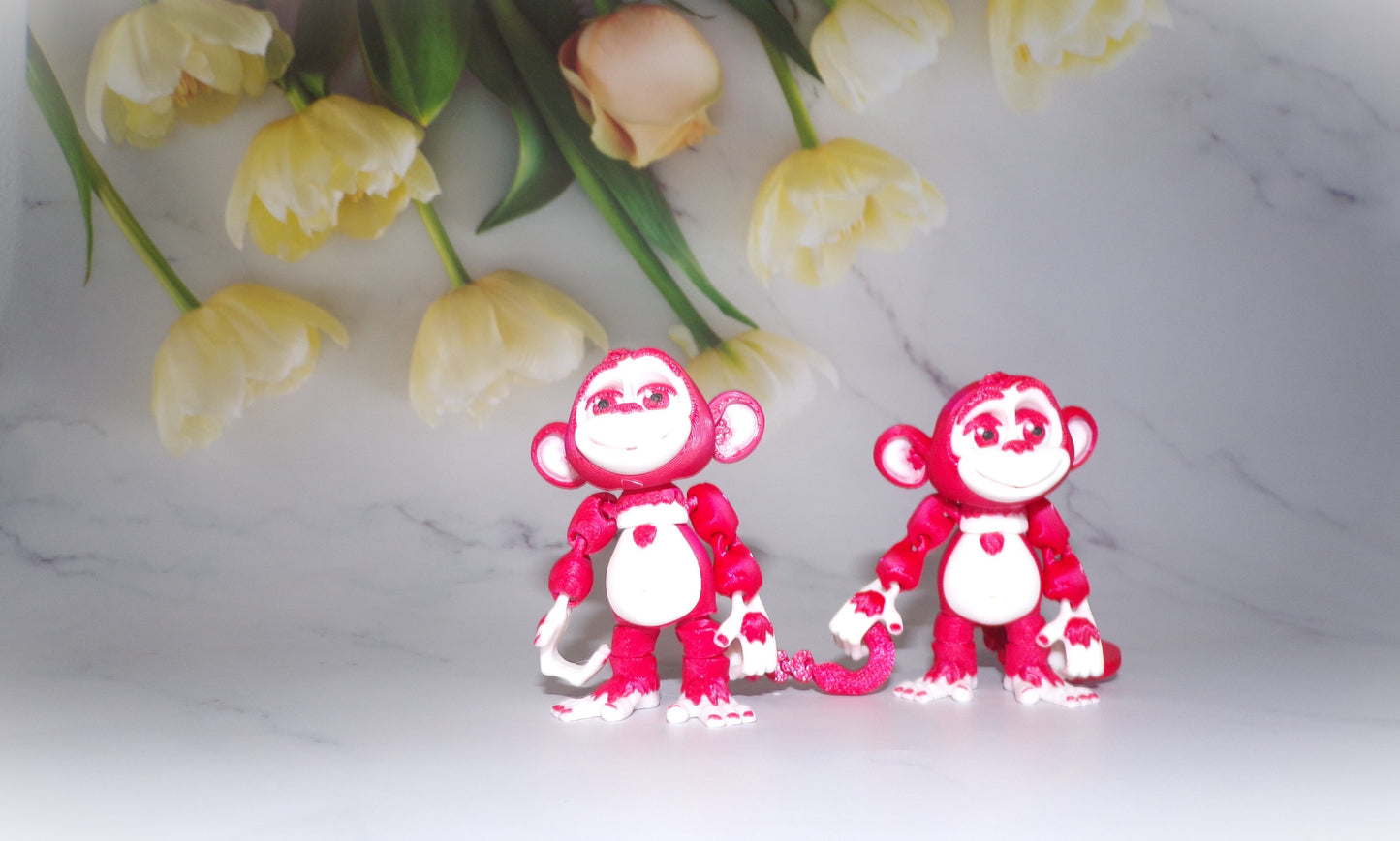 Monkey 3d printed articulated Flexi Fidget Toy - Wonderland 3D Printing