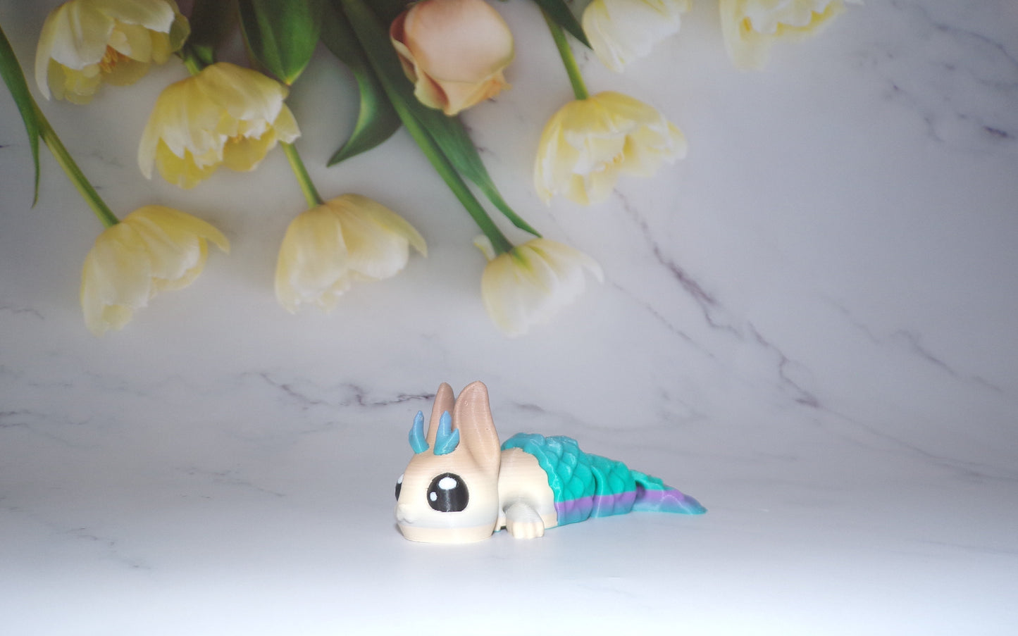 Merbunny Articulated 3d Printed Figurine - Wonderland 3D Printing