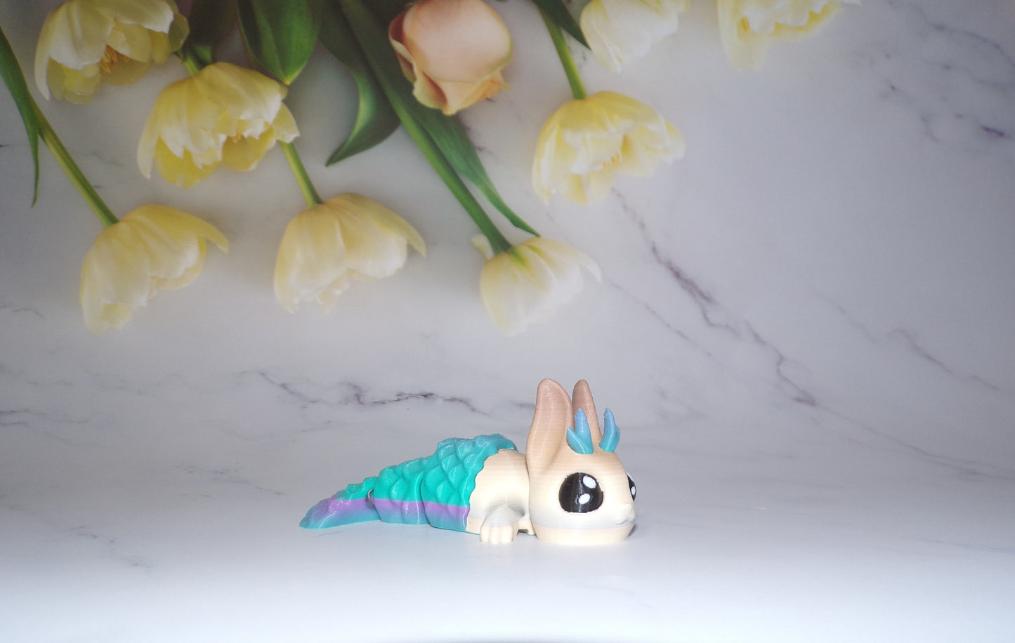 Merbunny Articulated 3d Printed Figurine - Wonderland 3D Printing