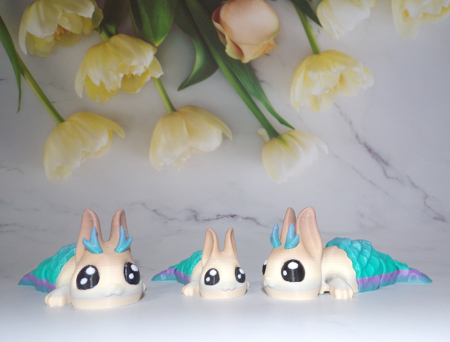 Merbunny Articulated 3d Printed Figurine - Wonderland 3D Printing