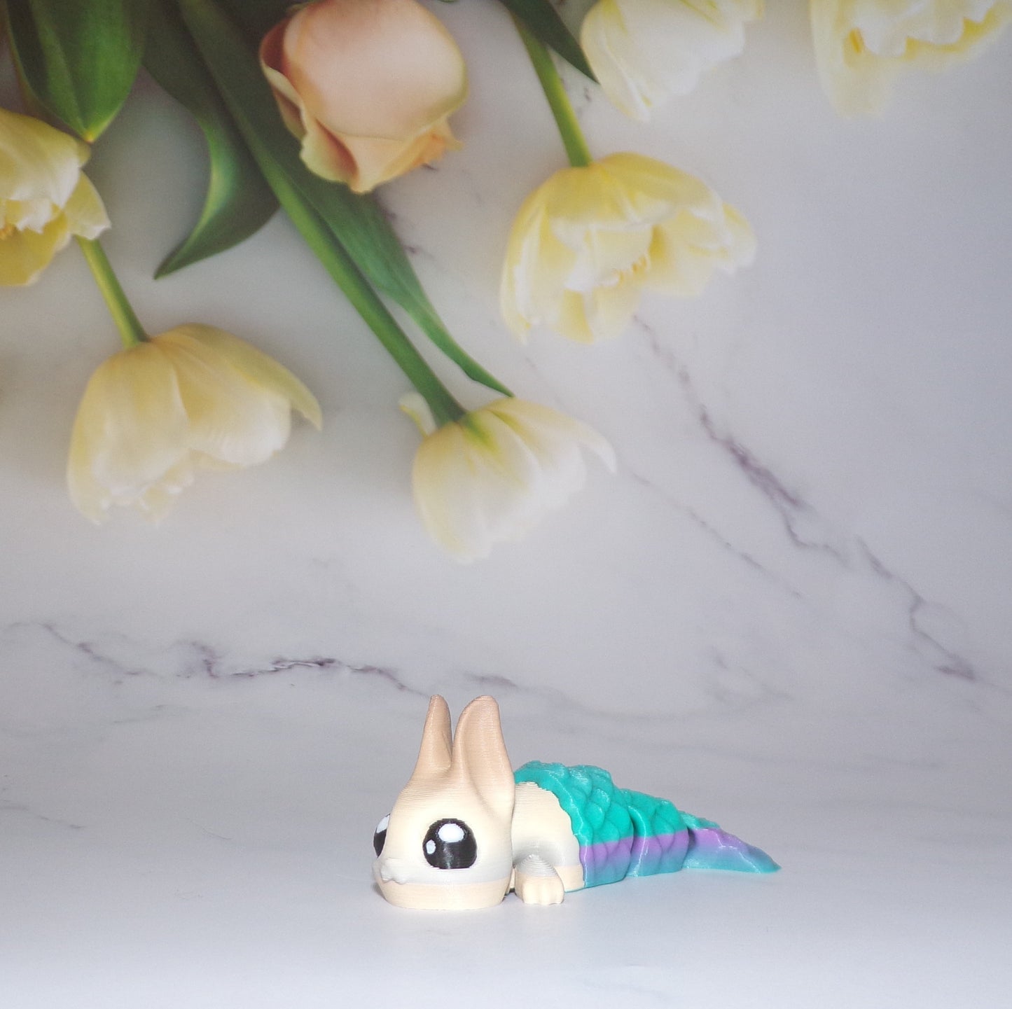 Merbunny Articulated 3d Printed Figurine - Wonderland 3D Printing