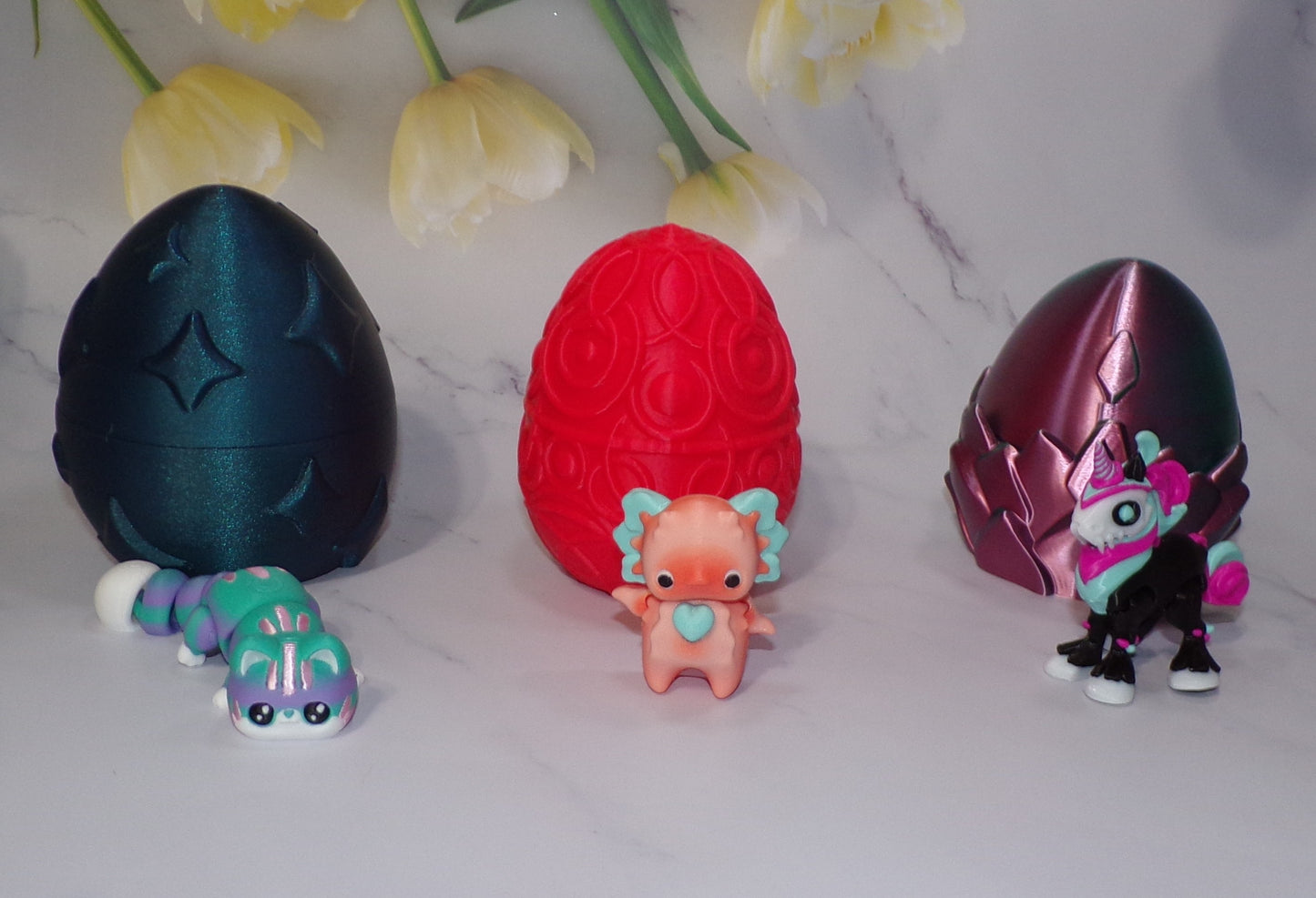 Personalized Jewelry in a 3d Printed Egg with 3d Printed Fidget- Multiple Options to Choose From