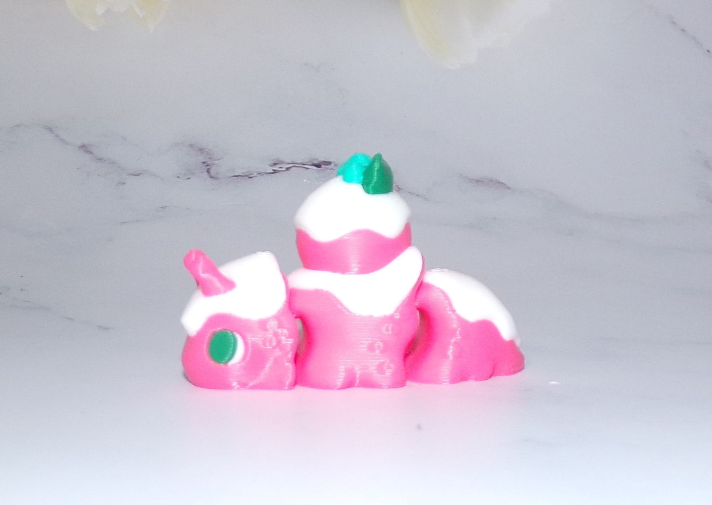 Cupcake Snail Articulated 3d Printed Figurine - Wonderland 3D Printing