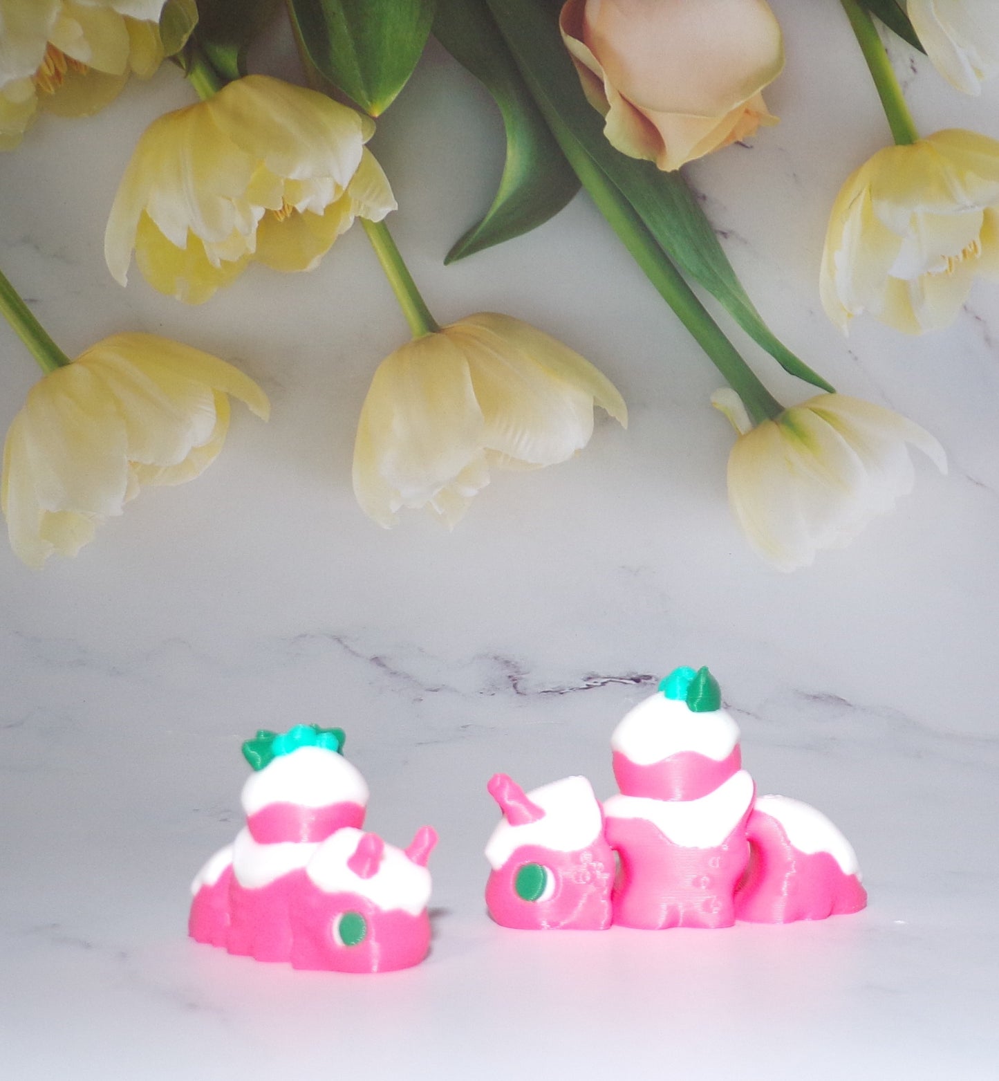 Cupcake Snail Articulated 3d Printed Figurine - Wonderland 3D Printing