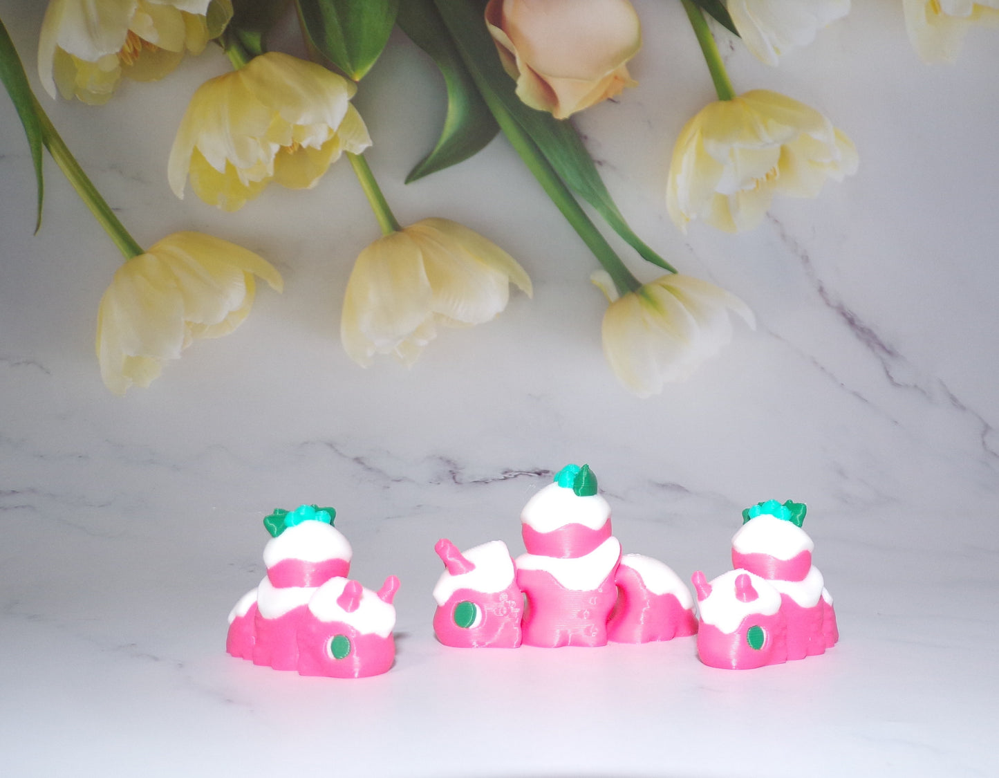Cupcake Snail Articulated 3d Printed Figurine - Wonderland 3D Printing