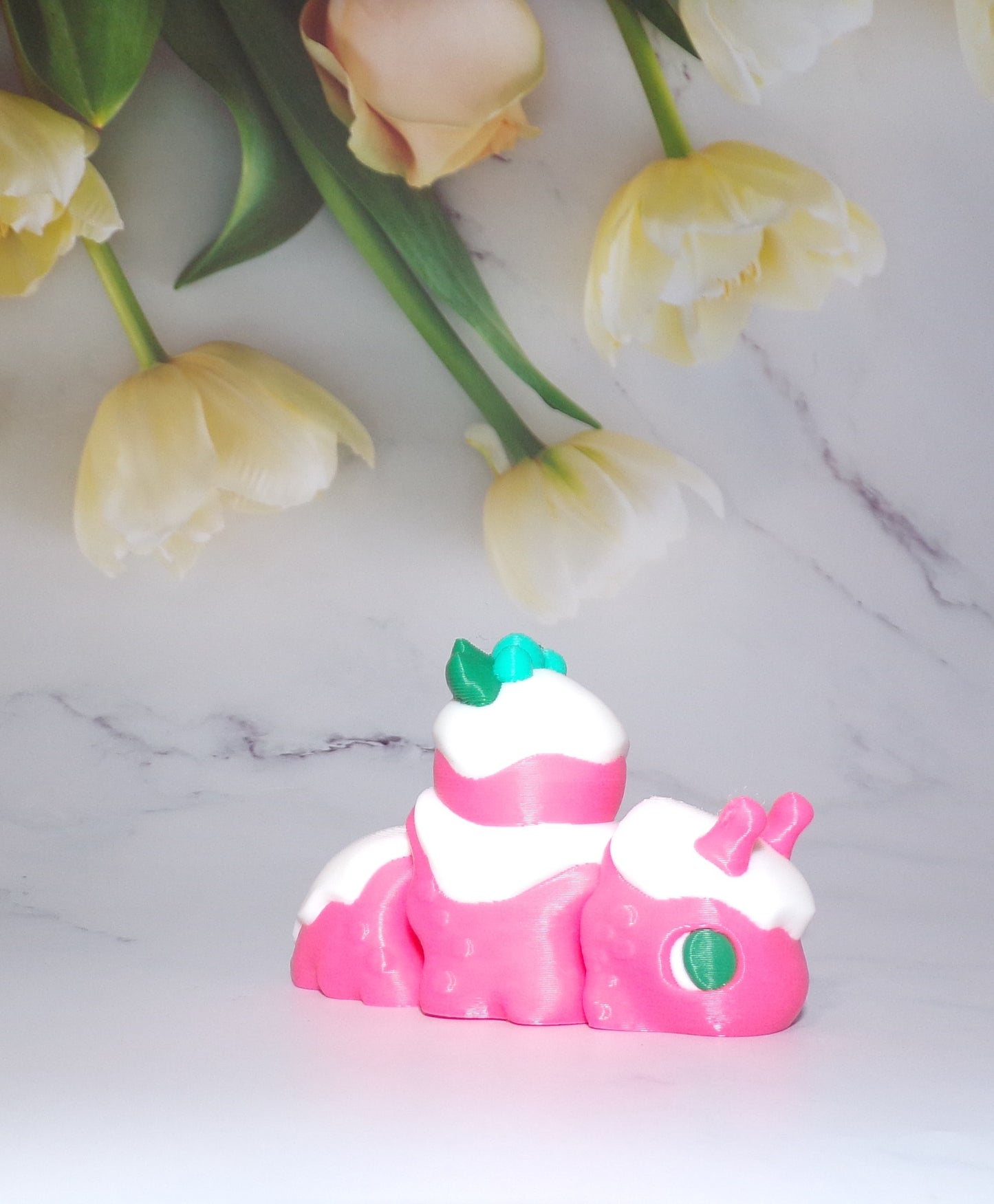 Cupcake Snail Articulated 3d Printed Figurine - Wonderland 3D Printing