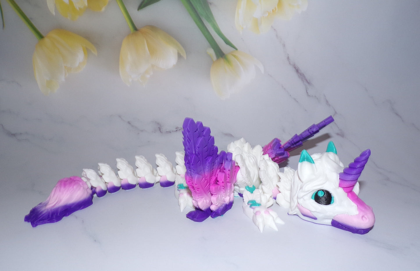 Baby Alicorn Dragon 3d Printed Articulated Figurine - Wonderland 3D Printing
