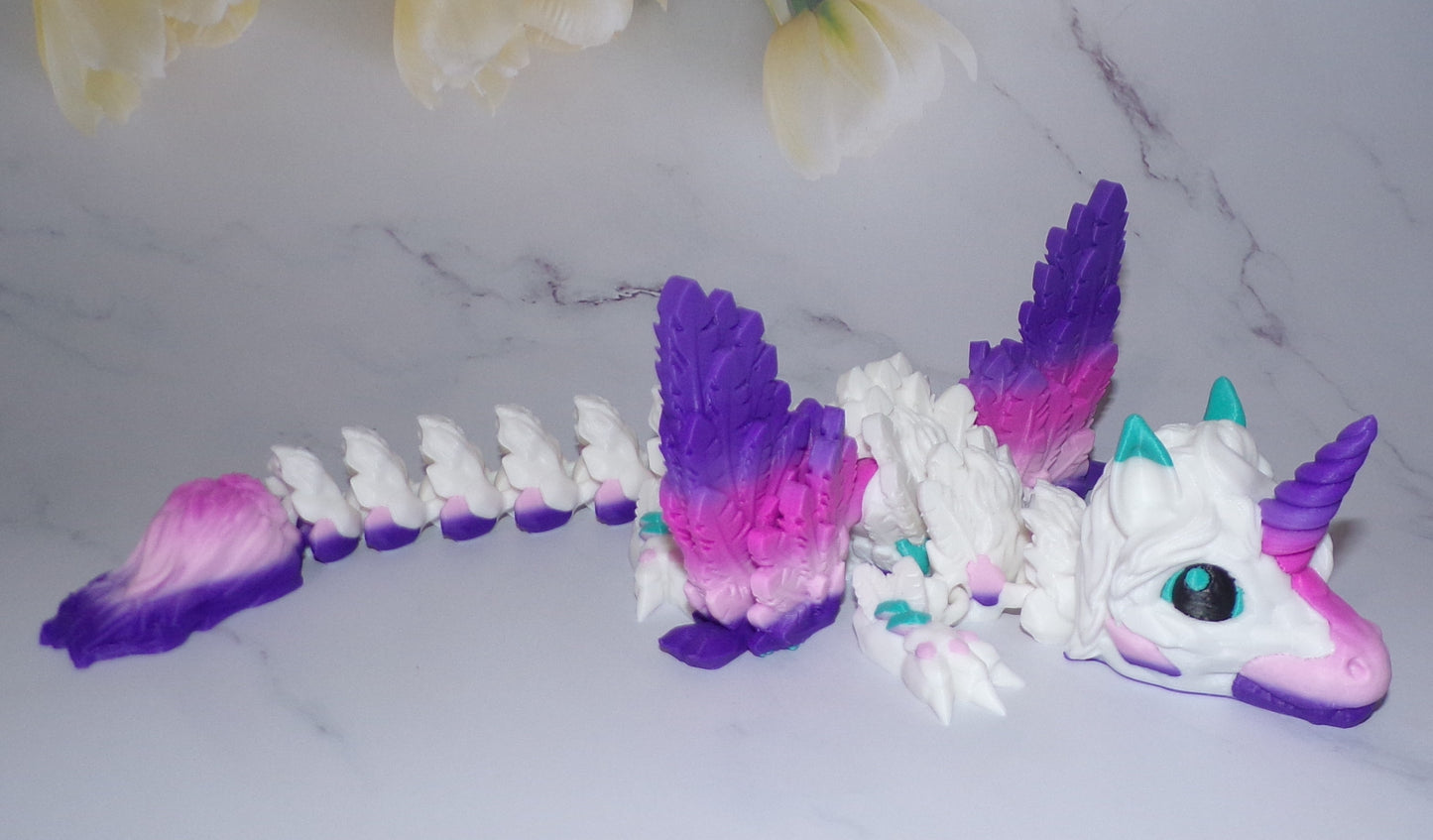 Baby Alicorn Dragon 3d Printed Articulated Figurine - Wonderland 3D Printing