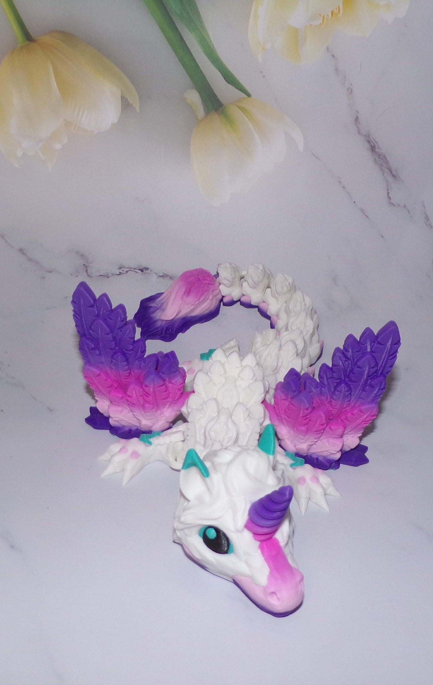 Baby Alicorn Dragon 3d Printed Articulated Figurine - Wonderland 3D Printing